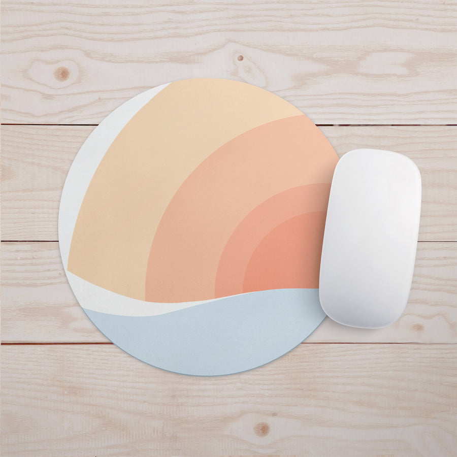 Feblilac Pink Gradient Sun Rising Mouse Pad