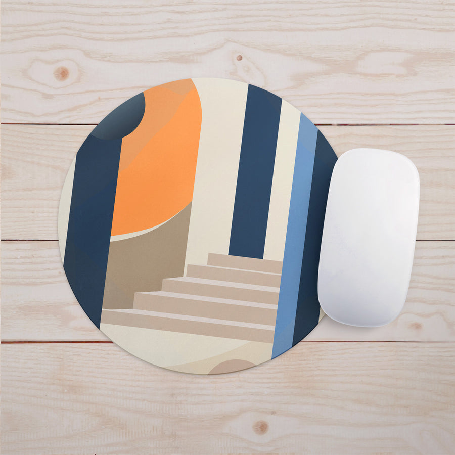Feblilac Modern Simple Staircase Mouse Pad - view 2