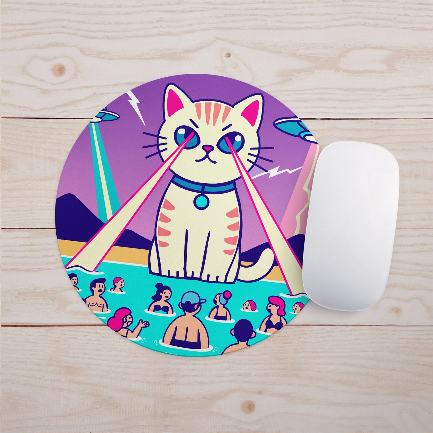 Feblilac Laser Cat Mouse Pad