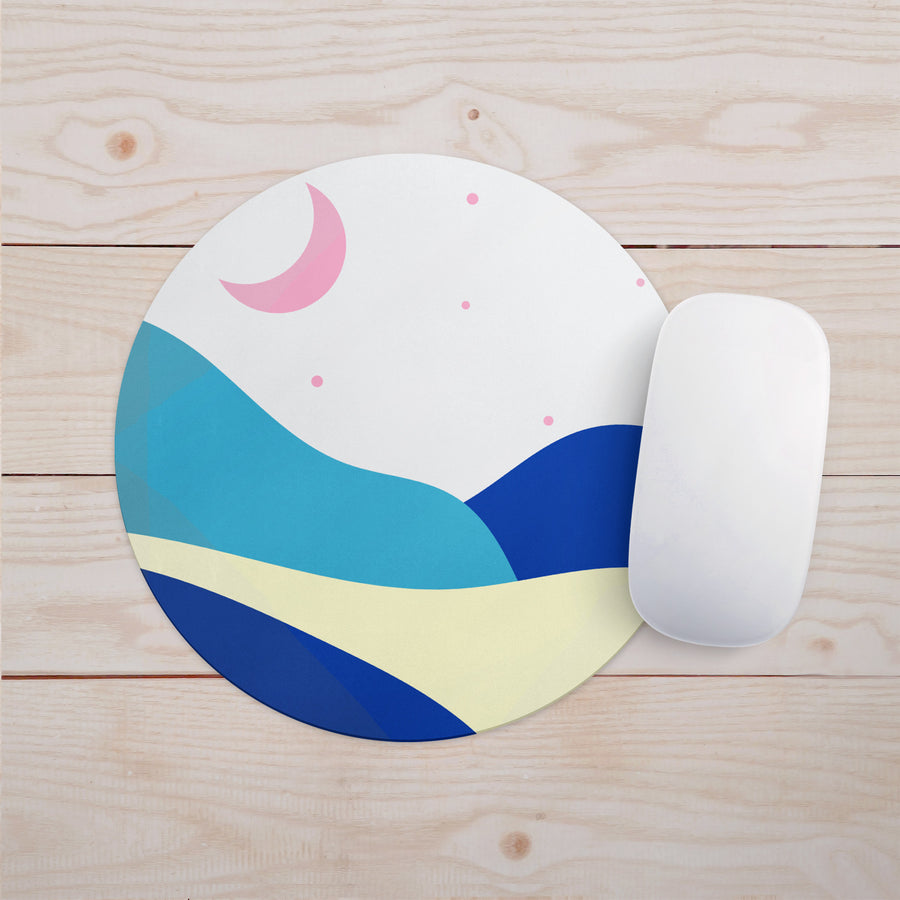 Feblilac Blue Pink Night Starry Sky Mouse Pad - view 2