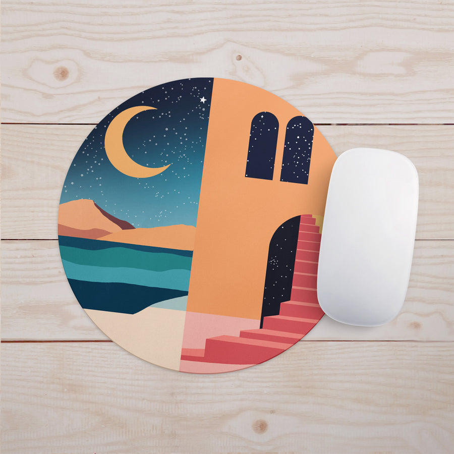 Feblilac Simple Style House Mountains Mouse Pad - view 2