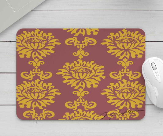 Feblilac Baroque Style One Big Flower Mouse Pad