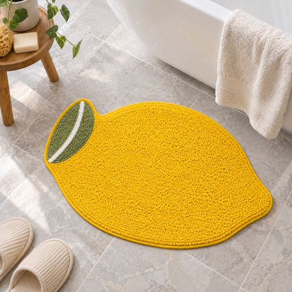 Feblilac Big Yellow Lemon Tufted Bath Mat
