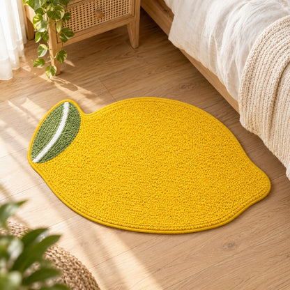 Feblilac Big Yellow Lemon Tufted Bath Mat