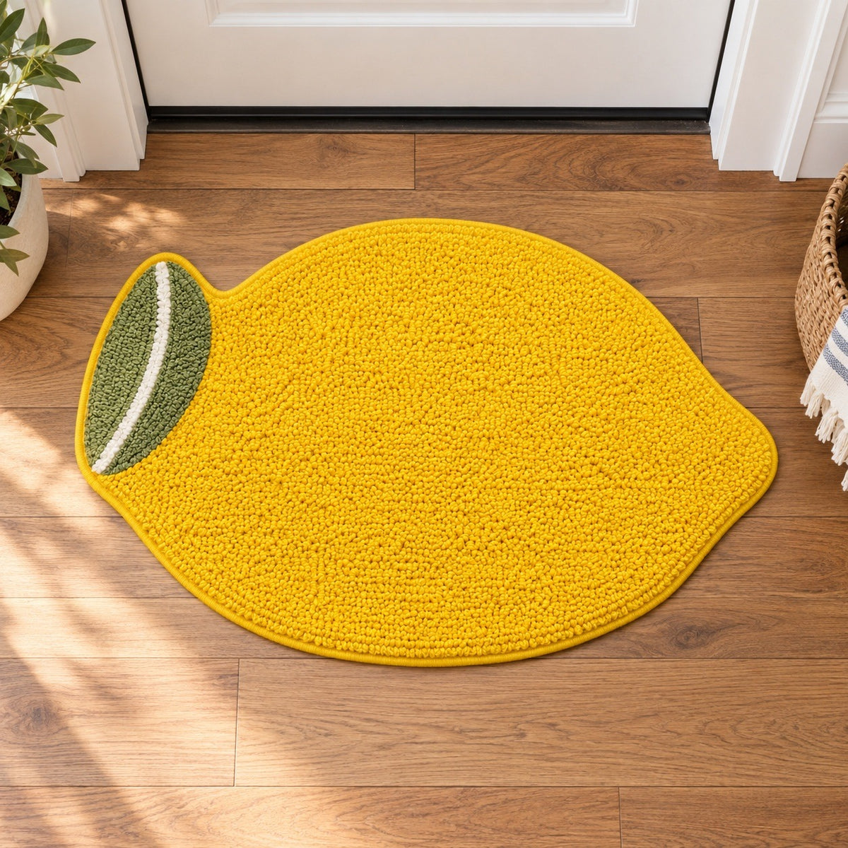 Feblilac Big Yellow Lemon Tufted Bath Mat