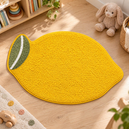 Feblilac Big Yellow Lemon Tufted Bath Mat
