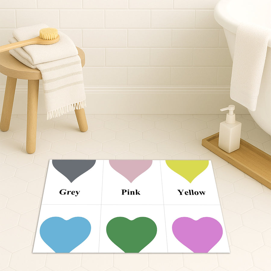 Feblilac Heart Shape Tufted Bath Mat