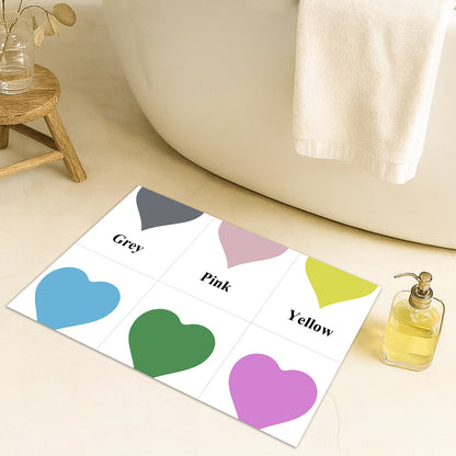 Feblilac Heart Shape Tufted Bath Mat