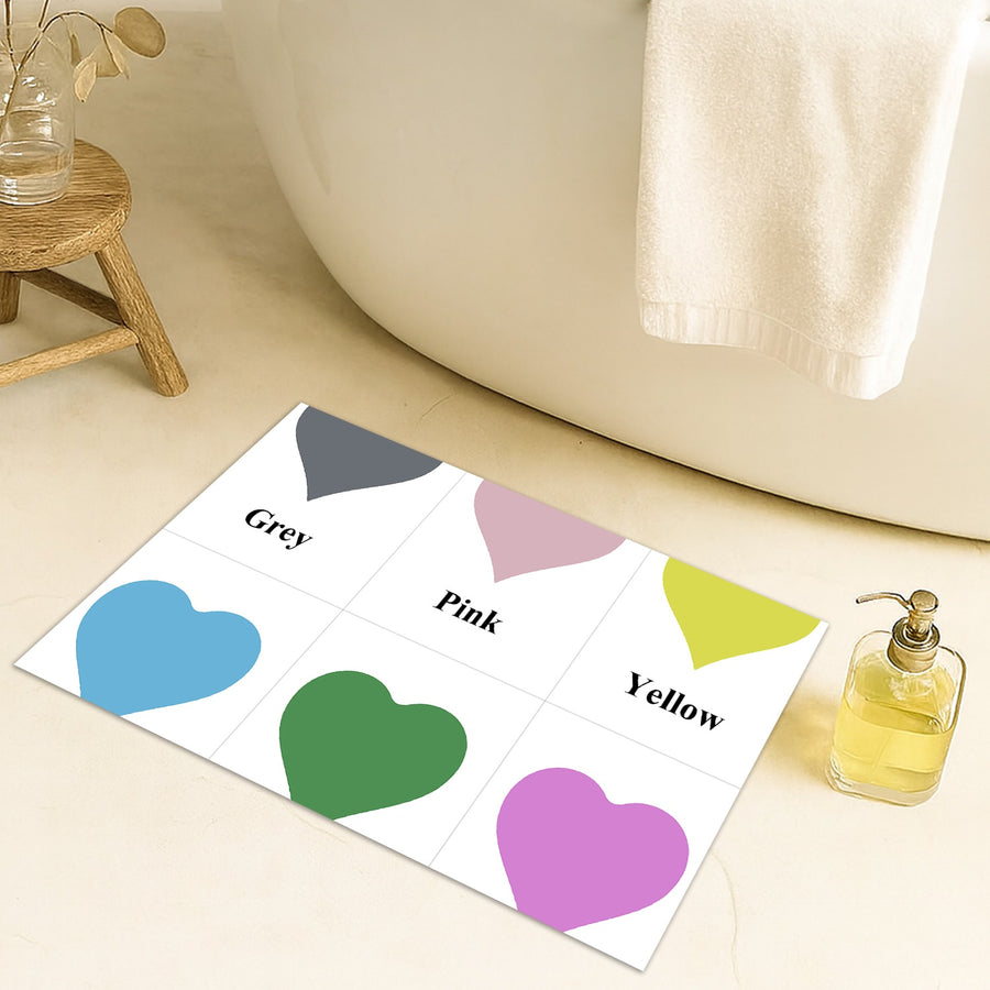 Feblilac Heart Shape Tufted Bath Mat