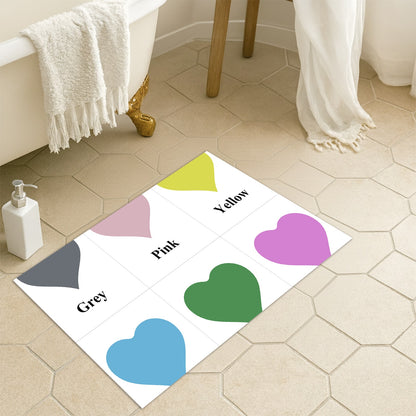 Feblilac Heart Shape Tufted Bath Mat