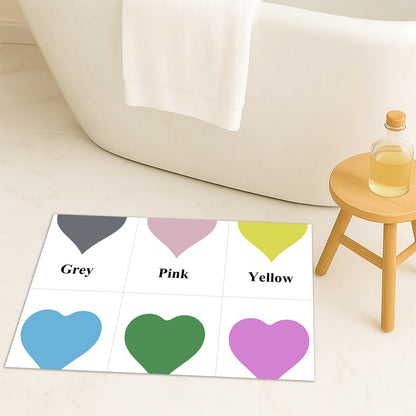 Feblilac Heart Shape Tufted Bath Mat
