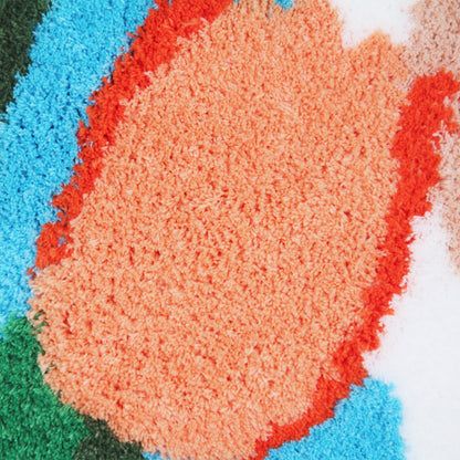 Feblilac Garden Irregular Tulip Tufted Bath Mat