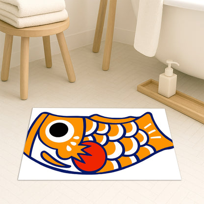 Feblilac Koinobori Carp Flag Clownfish Tufted Bath Mat