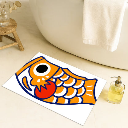 Feblilac Koinobori Carp Flag Clownfish Tufted Bath Mat