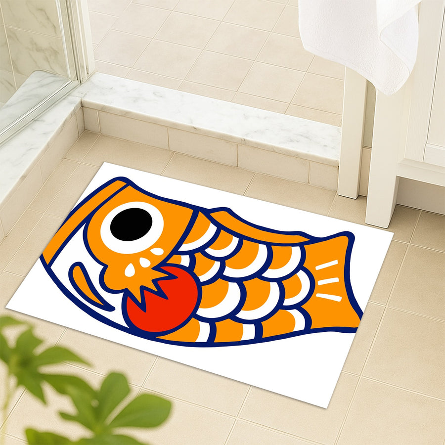 Feblilac Koinobori Carp Flag Clownfish Tufted Bath Mat