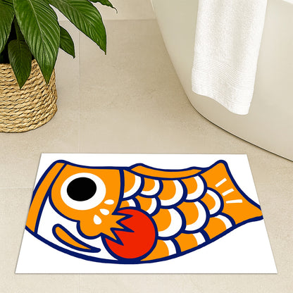 Feblilac Koinobori Carp Flag Clownfish Tufted Bath Mat