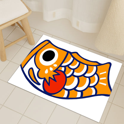 Feblilac Koinobori Carp Flag Clownfish Tufted Bath Mat