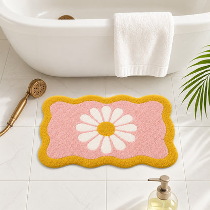 Daisy Scalloped Tufted Bath Mat