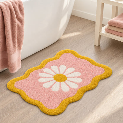 Daisy Scalloped Tufted Bath Mat