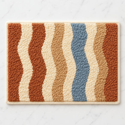 Wavy Stripes Tufted Bath Mat