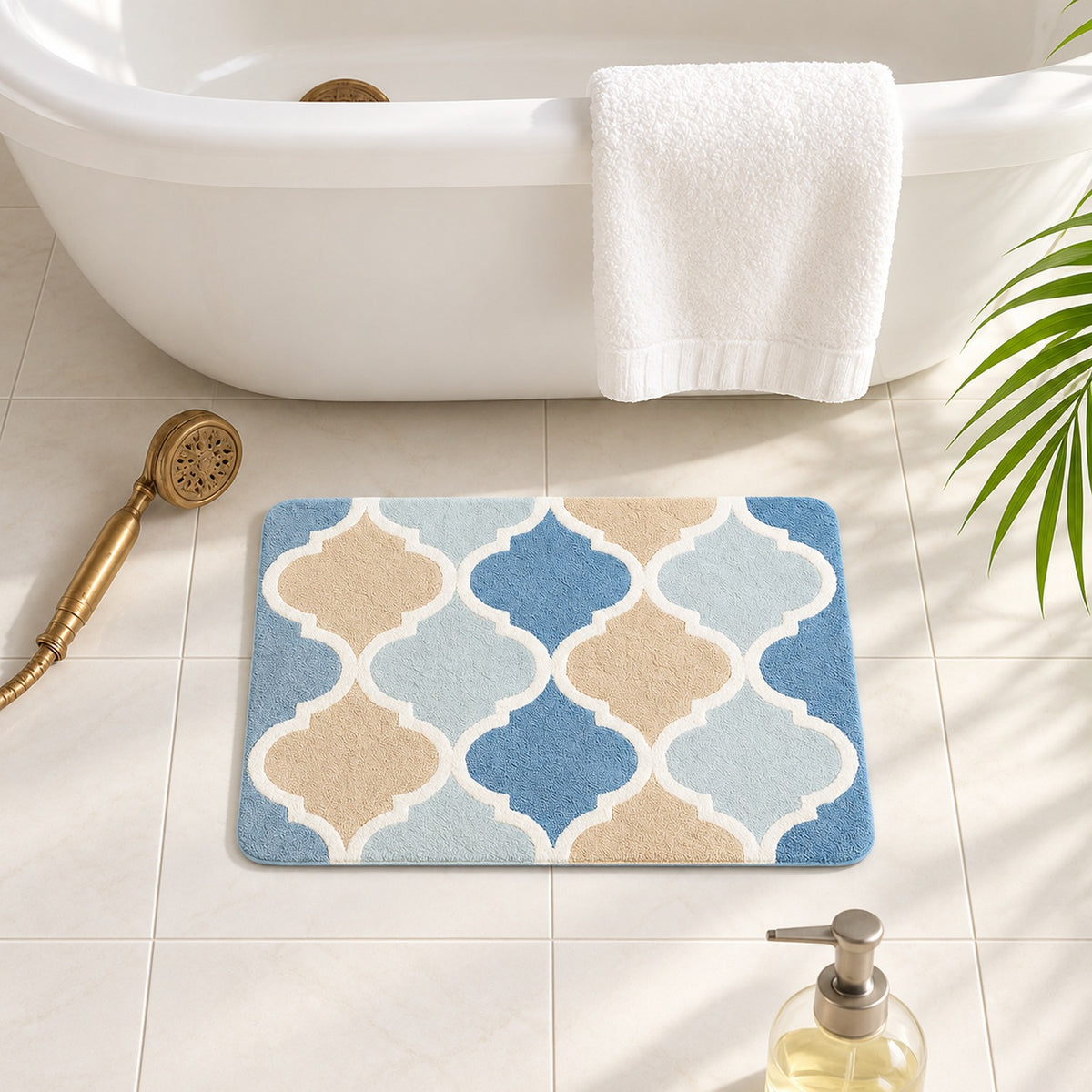 Moroccan Tiles Tufted Bath Mat