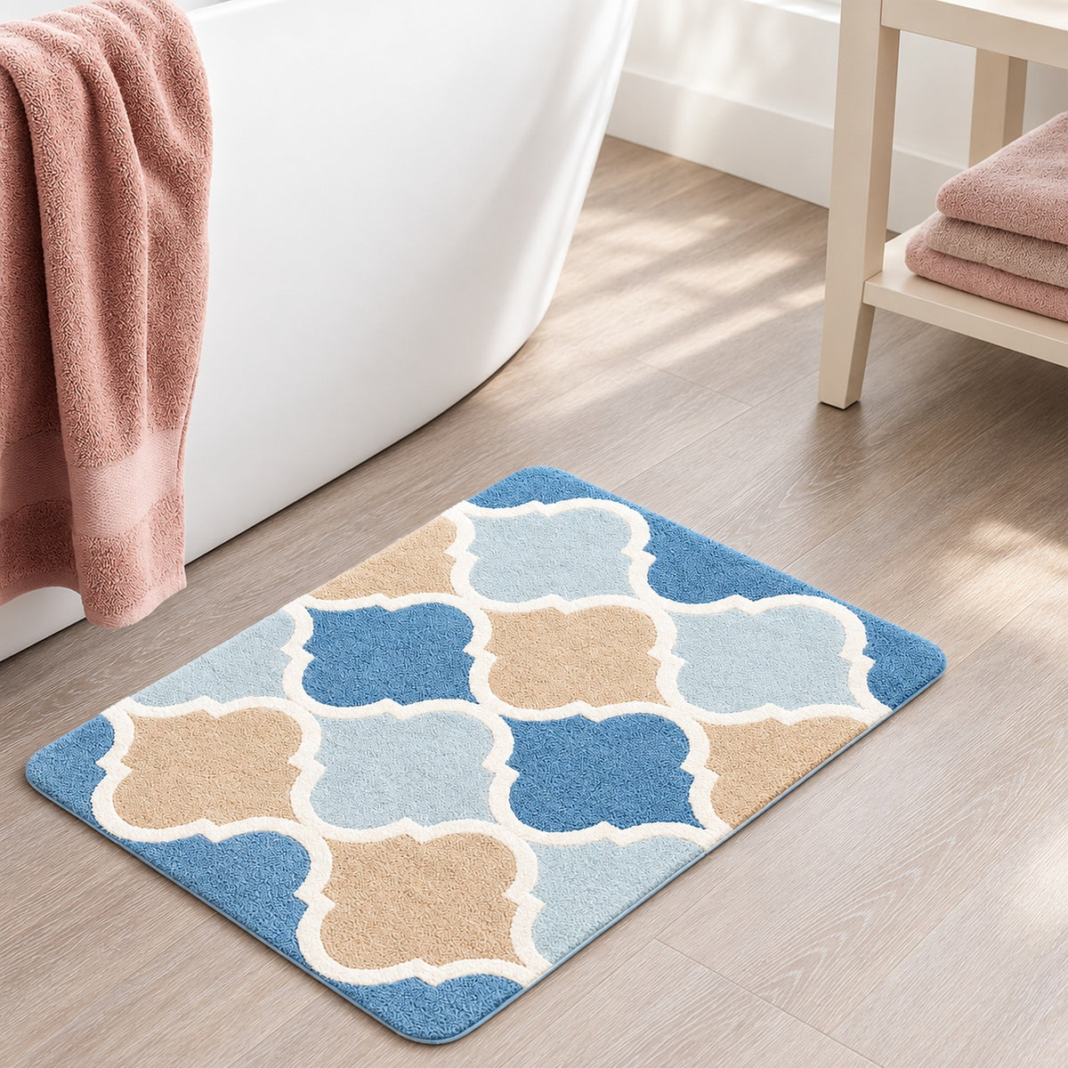 Moroccan Tiles Tufted Bath Mat