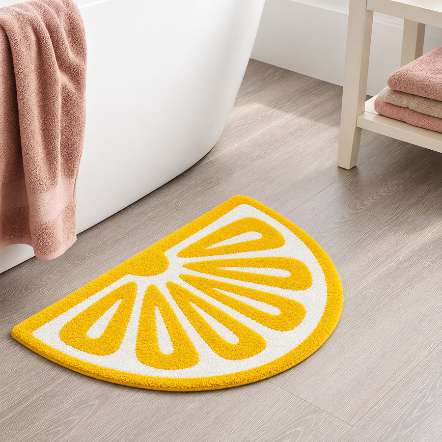 Lemon Slice Tufted Bath Mat