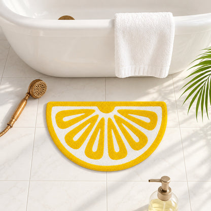 Lemon Slice Tufted Bath Mat