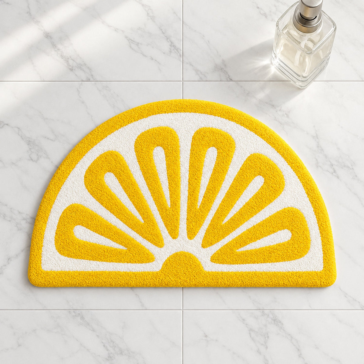 Lemon Slice Tufted Bath Mat