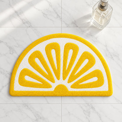 Lemon Slice Tufted Bath Mat