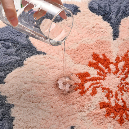 Feblilac Single Peony Tufted Bath Mat