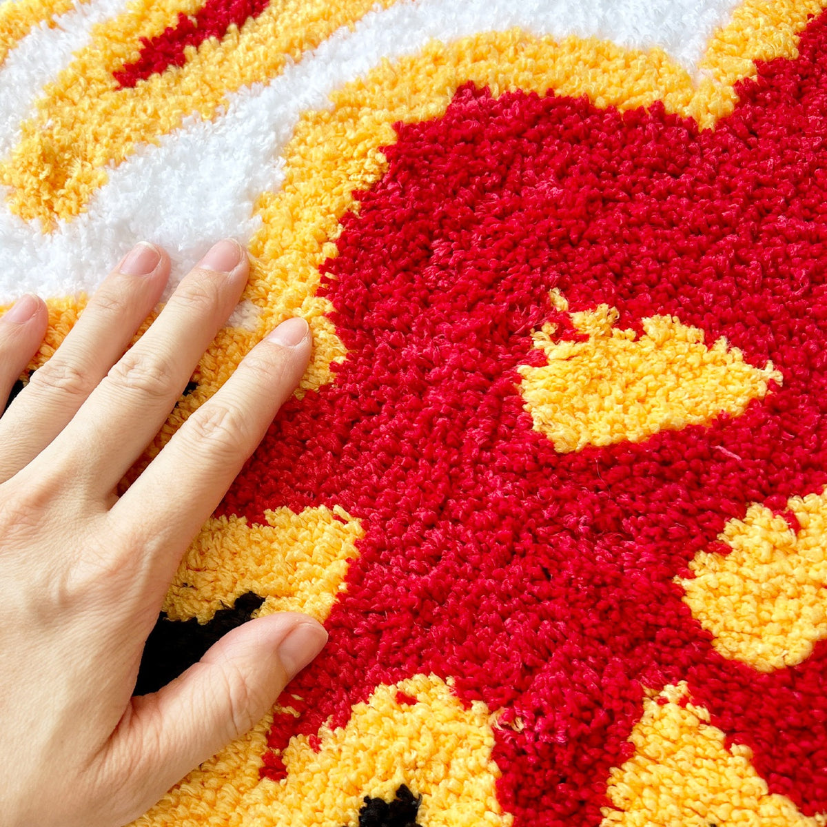 Feblilac Big Red Carp Tufted Bath Mat