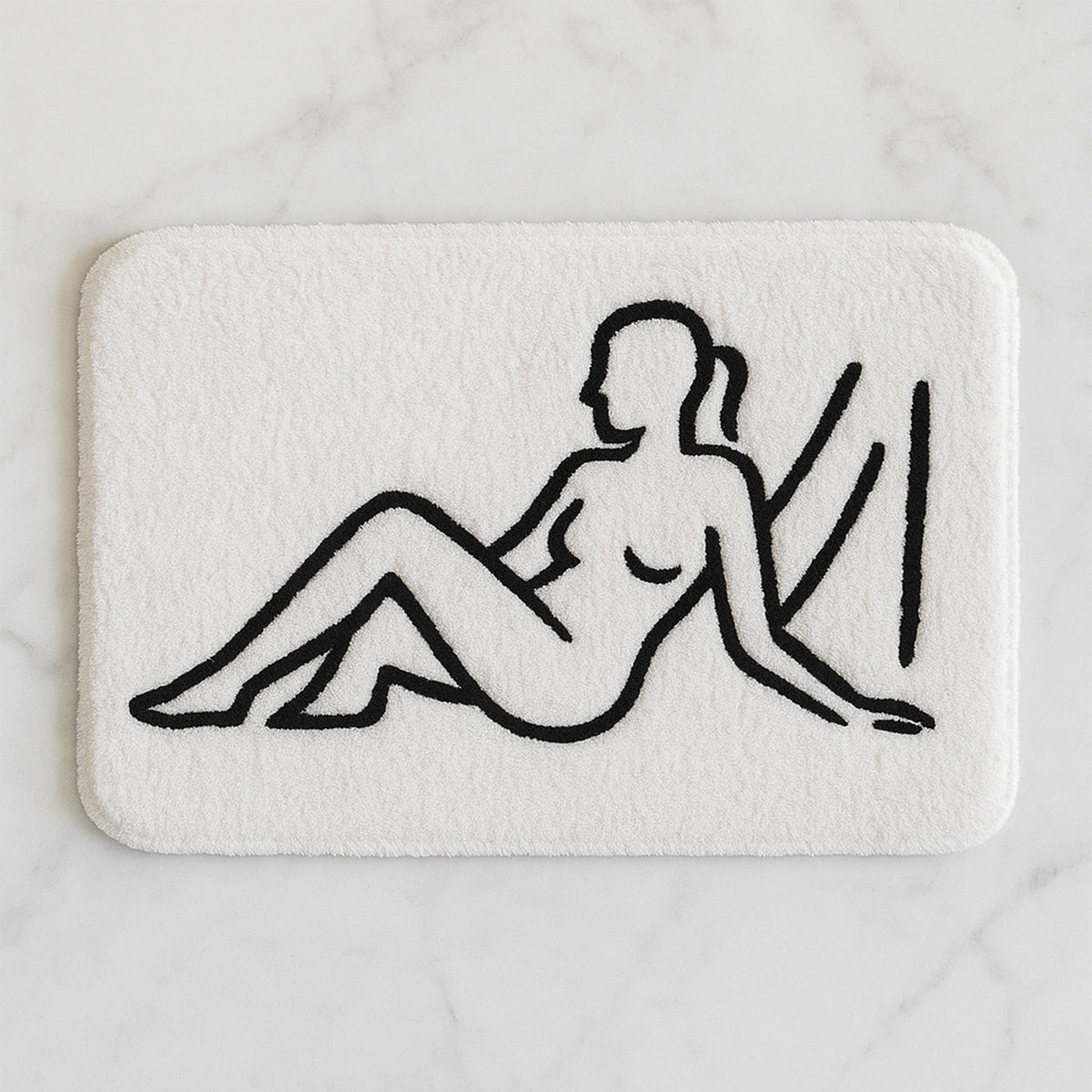 Line Art Figure Runner Mat