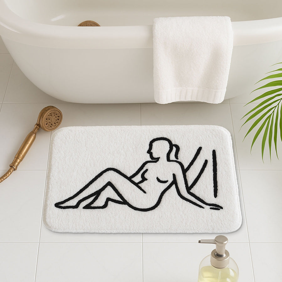 Line Art Figure Runner Mat