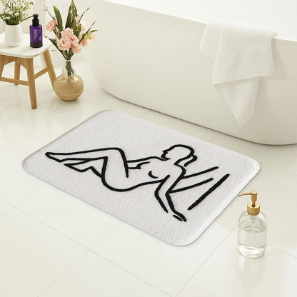 Line Art Figure Runner Mat
