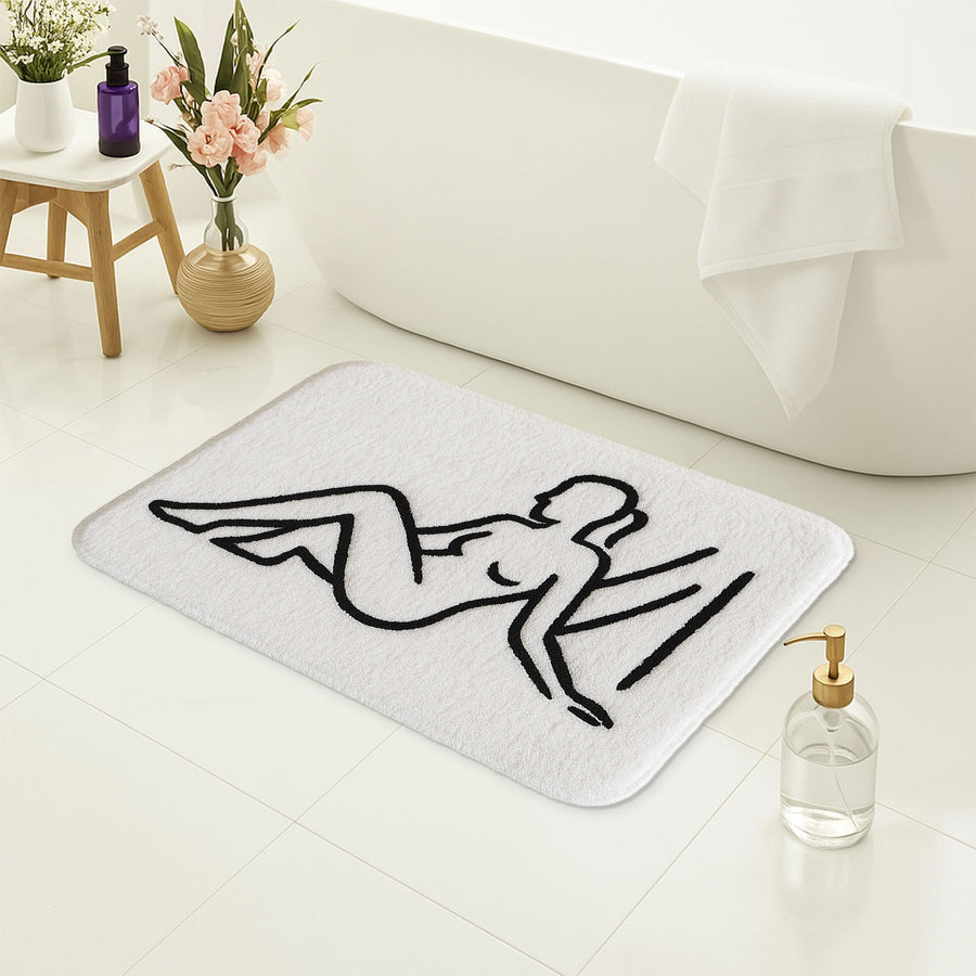 Line Art Figure Runner Mat