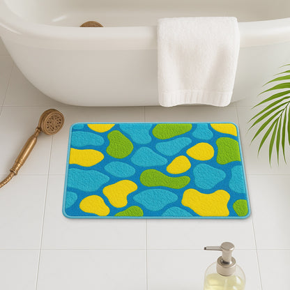 Feblilac Pool Waves Tufted Bath Mat