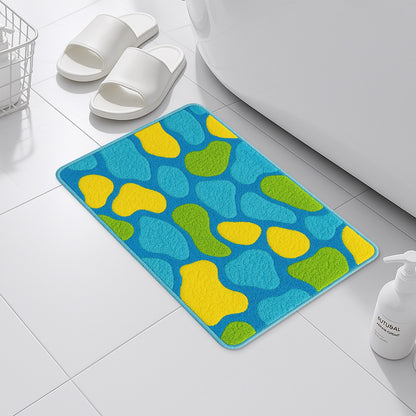 Feblilac Pool Waves Tufted Bath Mat