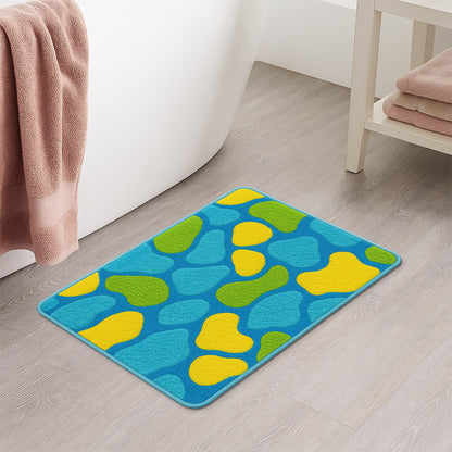 Feblilac Pool Waves Tufted Bath Mat