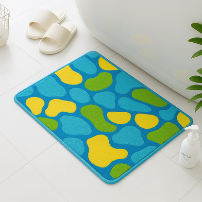 Feblilac Pool Waves Tufted Bath Mat