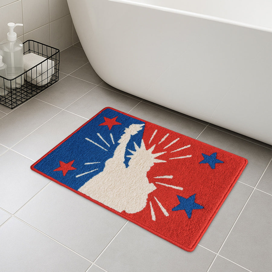 Feblilac Statue of Liberty Tufted Bath Mat