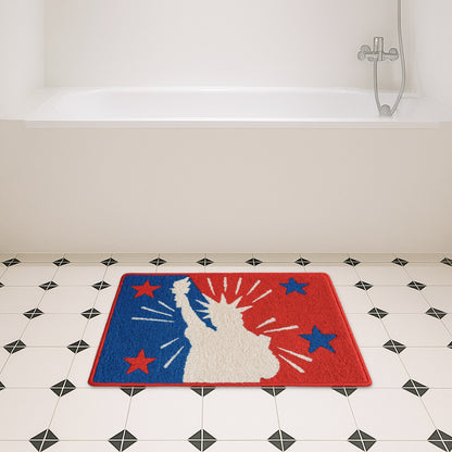 Feblilac Statue of Liberty Tufted Bath Mat