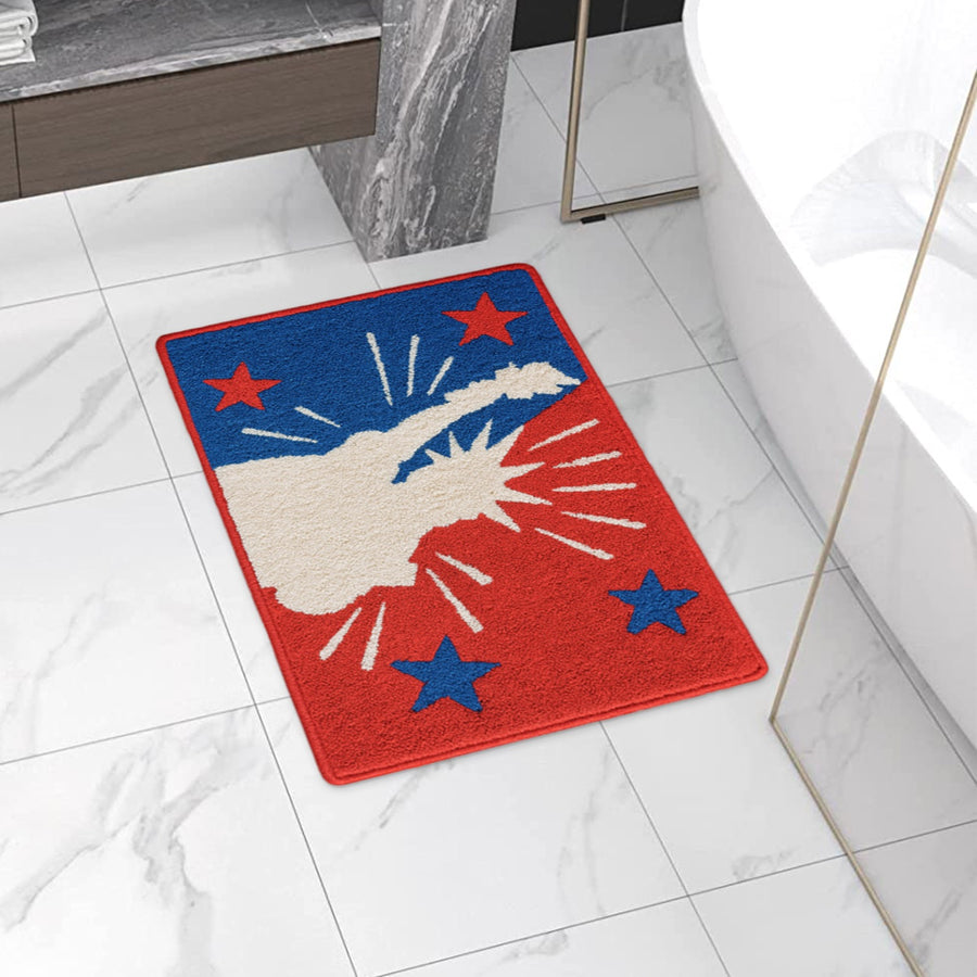 Feblilac Statue of Liberty Tufted Bath Mat