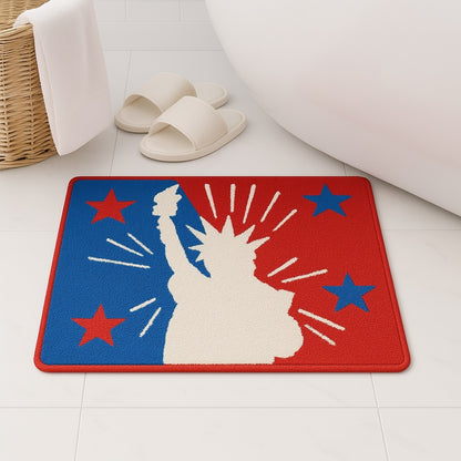 Feblilac Statue of Liberty Tufted Bath Mat