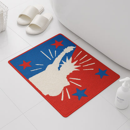 Feblilac Statue of Liberty Tufted Bath Mat