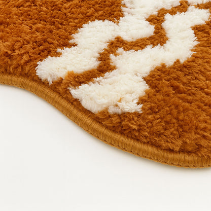 Feblilac Gingerbread Man Tufted Bath Mat