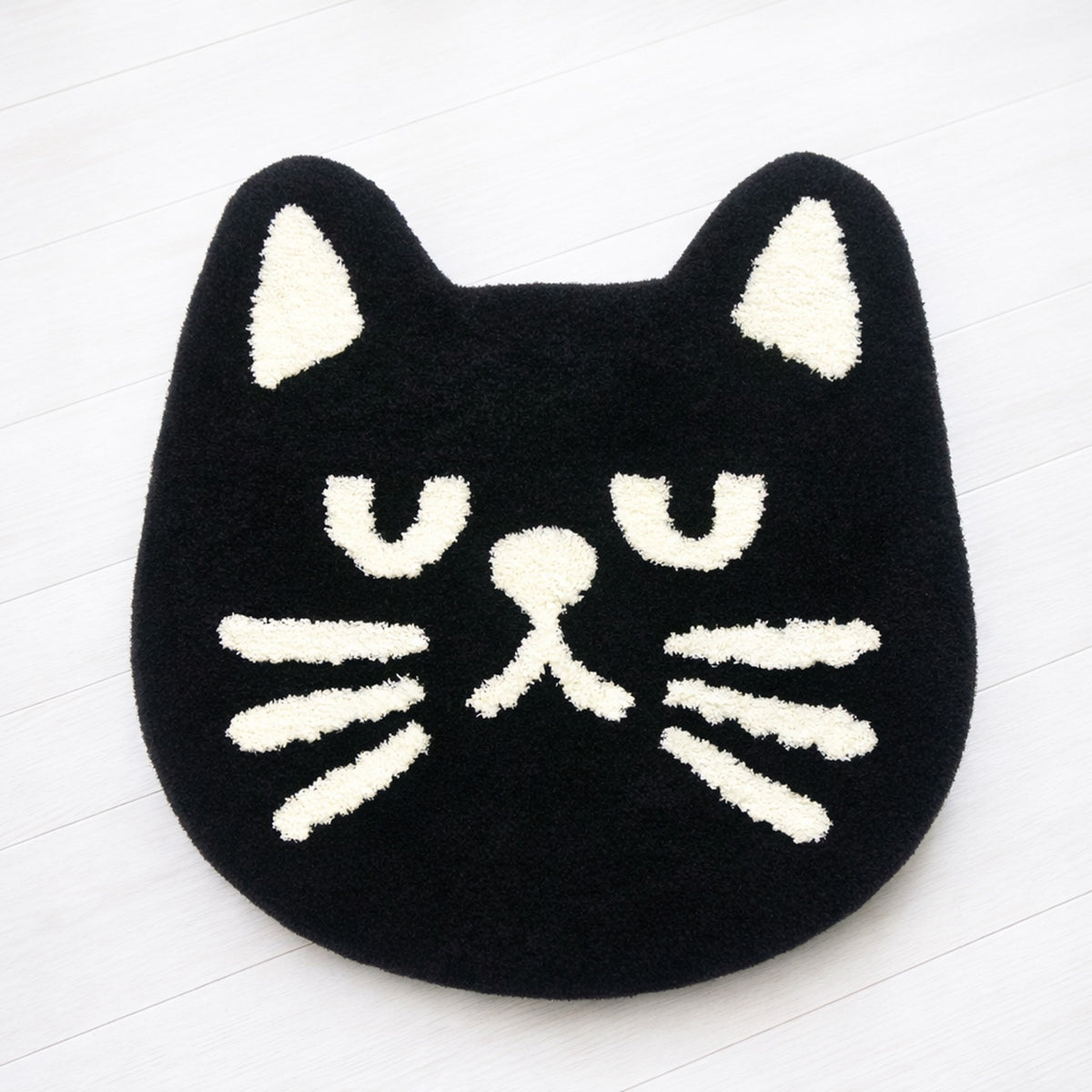Feblilac Cool Black Cat Tufted Bath Mat