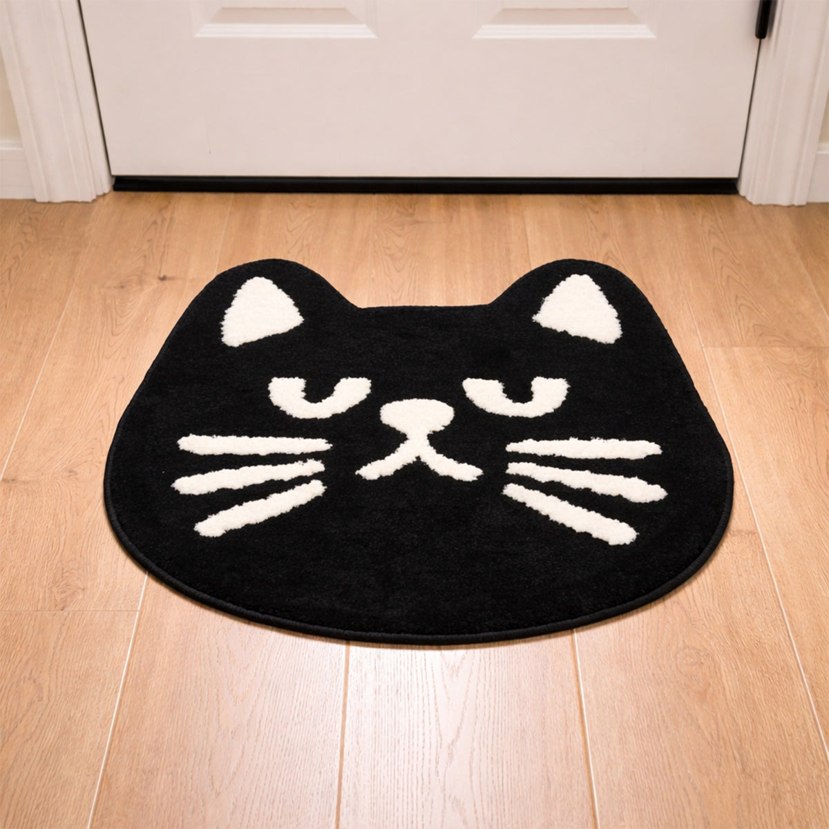 Feblilac Cool Black Cat Tufted Bath Mat