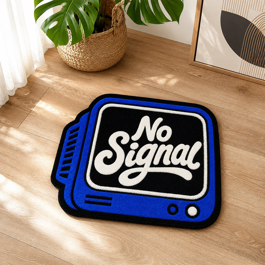 Feblilac No Signal TV Tufted Bath Mat