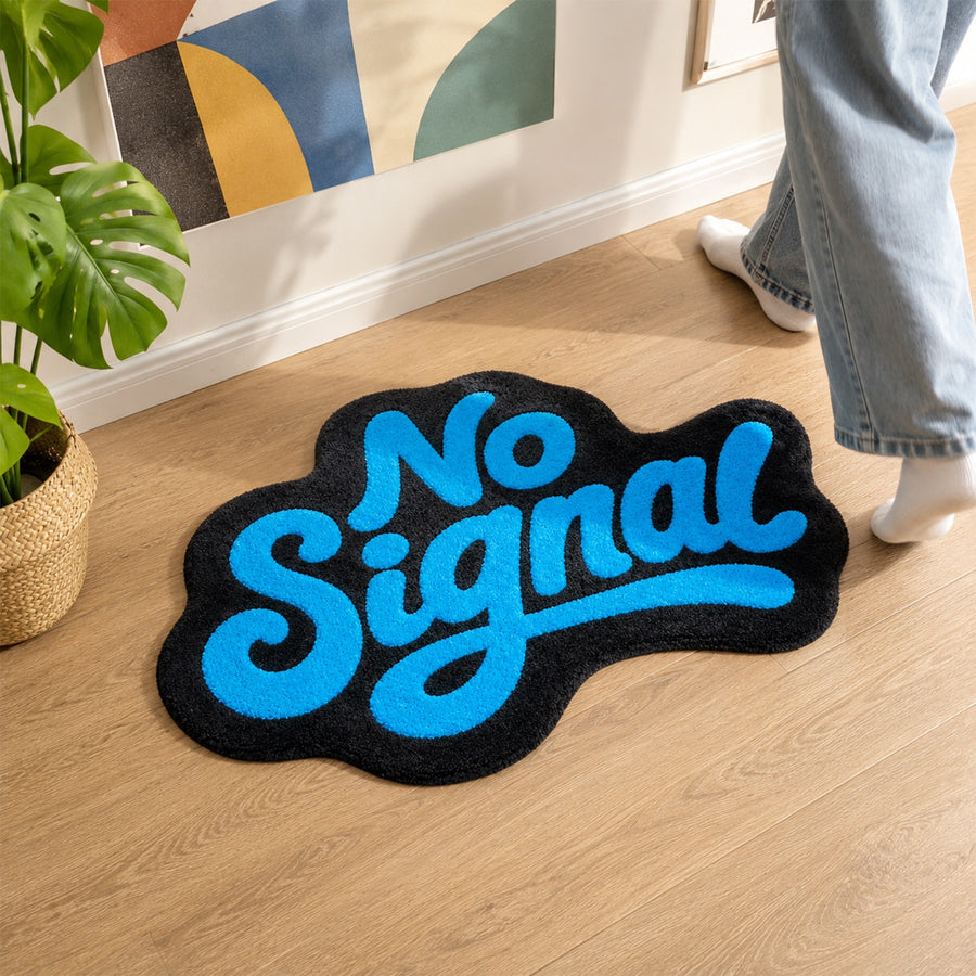 Feblilac No Signal Irregular Tufted Bath Mat